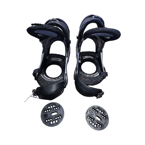 Used Burton TRIAD est Mens Snowboard Bindings Black LG