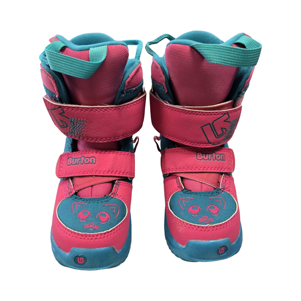 Used Burton MINI GROM SNOWBOARD BOOTS Girls Snowboard Boots Pink