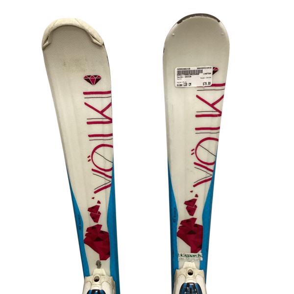 Used Volkl ATTIVA CHICA Girls DH Ski/Binding Pink 110 cm