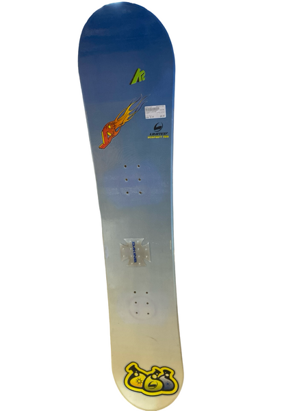 Used Burton LTR100 Boys Snowboard Only Optic Yellow 100 cm