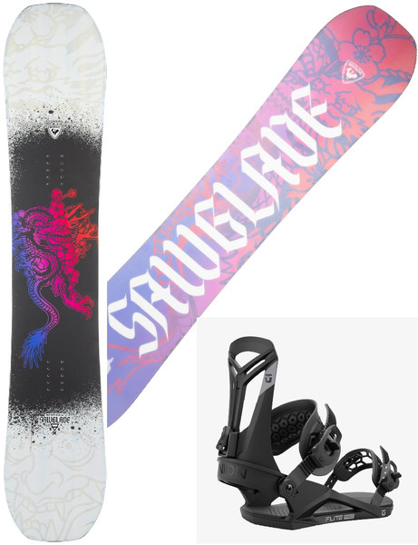 Used Burton SUPERFLY II CUSTOM Mens Snowboard combo Grey 158 cm