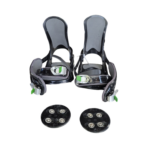 Used Burton TRIAD est Mens Snowboard Bindings Black LG