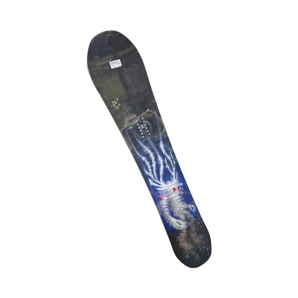 Used Burton SHERLOCK Mens Snowboard Only Black And Optic Yellow 160 cm