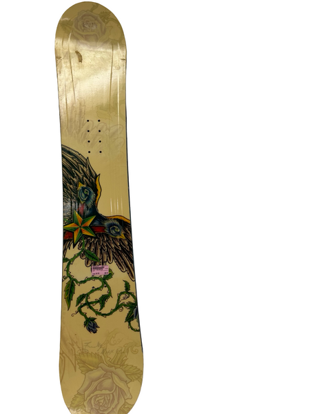 Used Santa Cruz Q-151 FR Mens Snowboard Only Yellow 151 cm