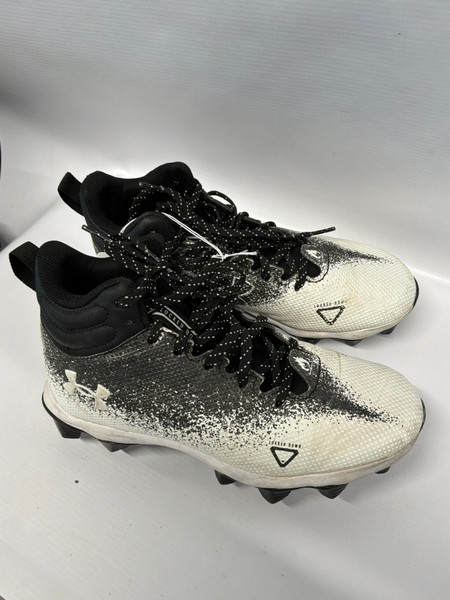 Used Rawlings TUFF TEK TURF SHOES 9.5 BB/SB Cleats Black And  display picture 3