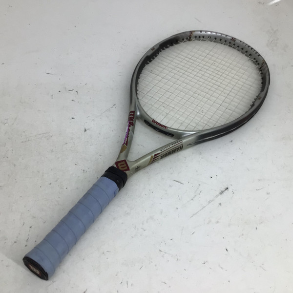 Used Wilson PROSTAFF TITANIUM 6.6 Adult Tennis Racquet Navy Blue 4