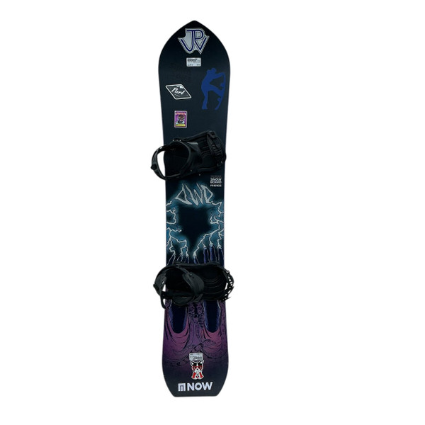 Used Burton CUSTOM FLYING V Mens Board/Bindings Green And Royal
