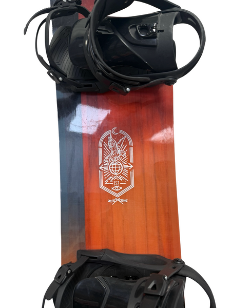 Used Burton LTR 140 W/ LG M8TRIX BND Mens Board/Bindings Orange 140 cm