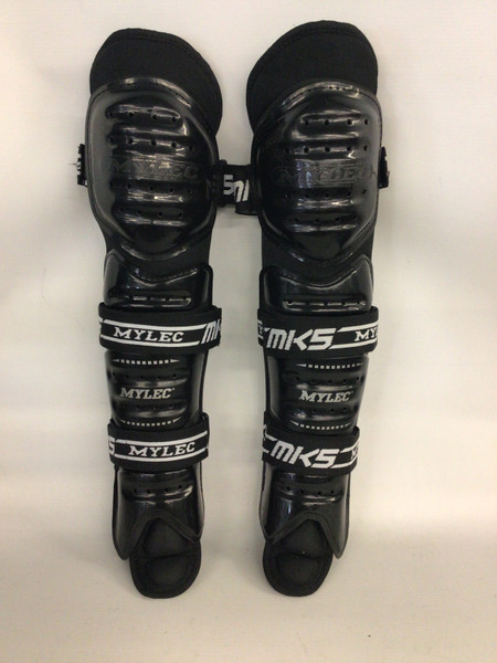 Used Warrior LX40 JR 12 IN SHIN GUARDS Junior Shin Guards Black 12