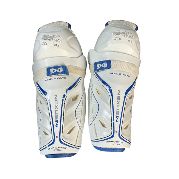 Used Warrior LX40 JR 12 IN SHIN GUARDS Junior Shin Guards Black 12