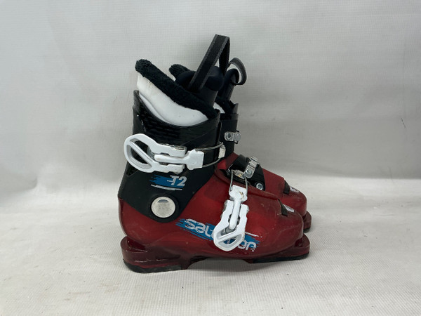 Used Salomon TEAM SKI BOOTS SZ20.0 Boys DH Ski Boot Black 220 MP