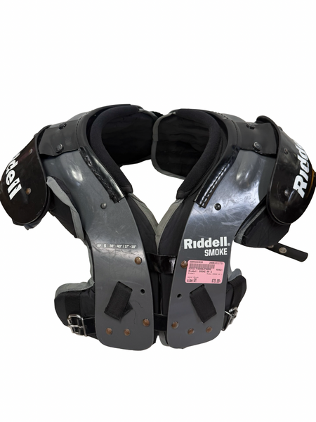 Used Riddell KOMBINE 42-44 18-19 FB Shoulder Pads Black MD