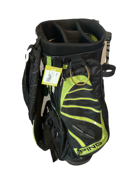 Used Ping HOOFER 14 Mens Stand Bag Black And Gold