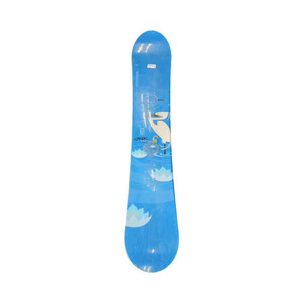 Used Salomon LARK Womens Snowboard Only White And Neon Pink 148 cm
