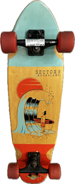 Used Sector 9 MINIMALIST WAVE Complete Skateboard Tan 7 1/2