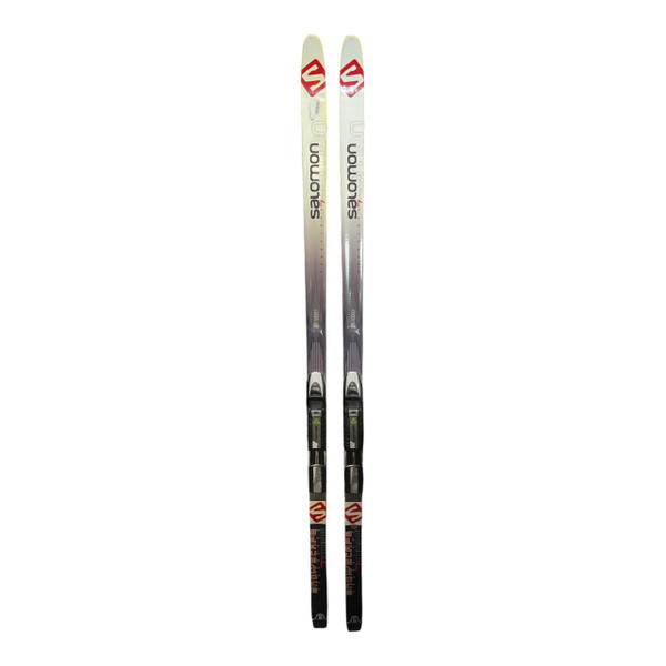 salomon equipe 7 skate xc skis red + fix SNS which is crucial for long Used Salomon EQUIPE 7 SKATE