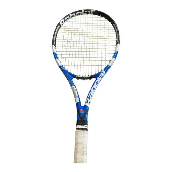 Used Babolat PURE DRIVE Adult Tennis Racquet Navy Blue 4 5/8