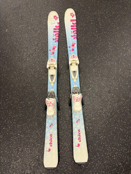 Used Volkl CHICA Girls DH Ski/Binding Carolina Blue 110 cm