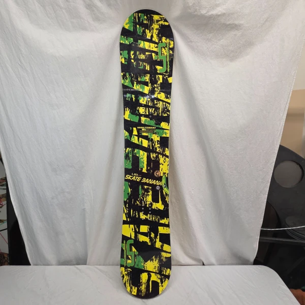 Used Burton SHERLOCK Mens Snowboard Only Black And Optic Yellow 160 cm