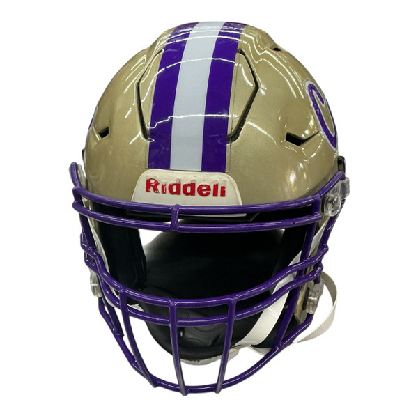 flat purple football helmet Vicis SO-212E-5 Premium Carbon Steel Facemask The Guardian Cap redesigned with the same materials and performance but a sleeker look Baltimore Ravens