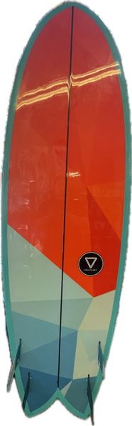 Used Al Merrick CHANNEL ISLANDS FLYER Epoxy Surfboard Red 5'11