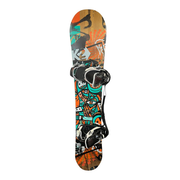 Used K2 FUSE Mens Board/Bindings Black And Red 144 cm