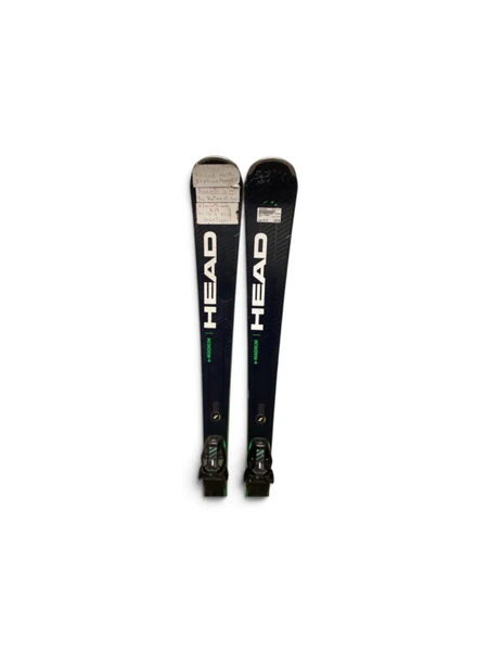 Used Head V6 Tech V-SHAPE LYT 156cm Snow Skis Black And Orange w