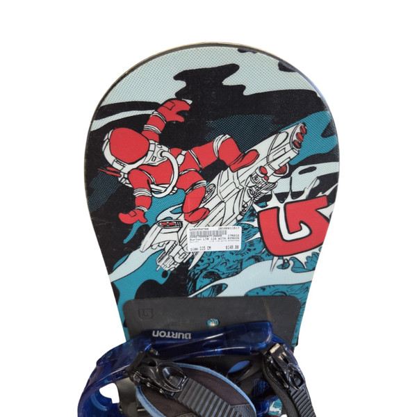 Burton Chopper 121 スノーボード 　板とビンディングのセット Used Burton CHOPPER 121 Boys Board/Binding Royal Blue 121 cm