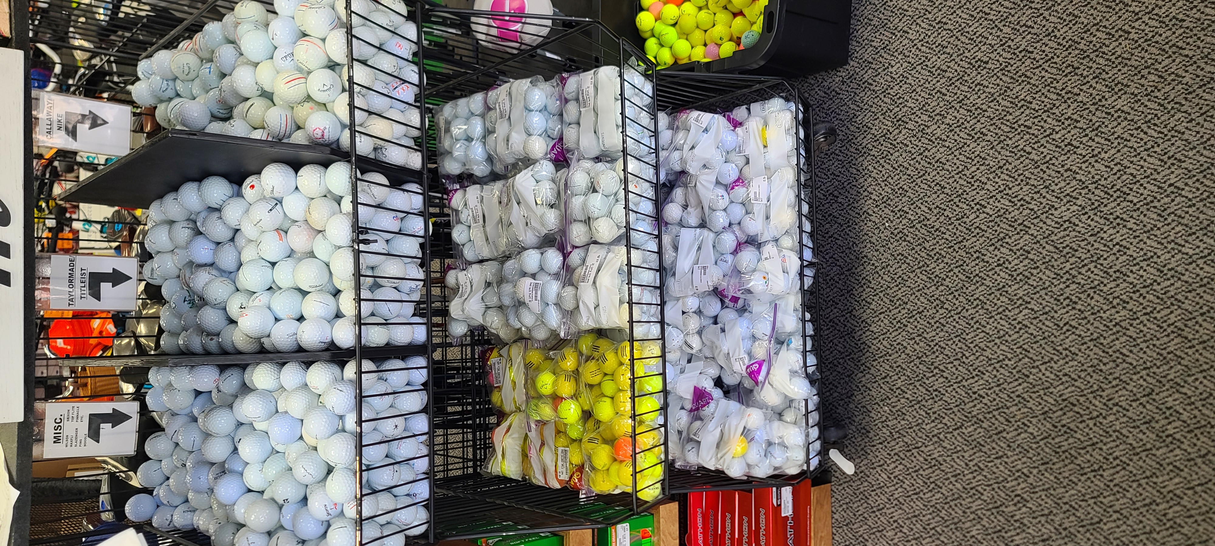 Used sports gear wall