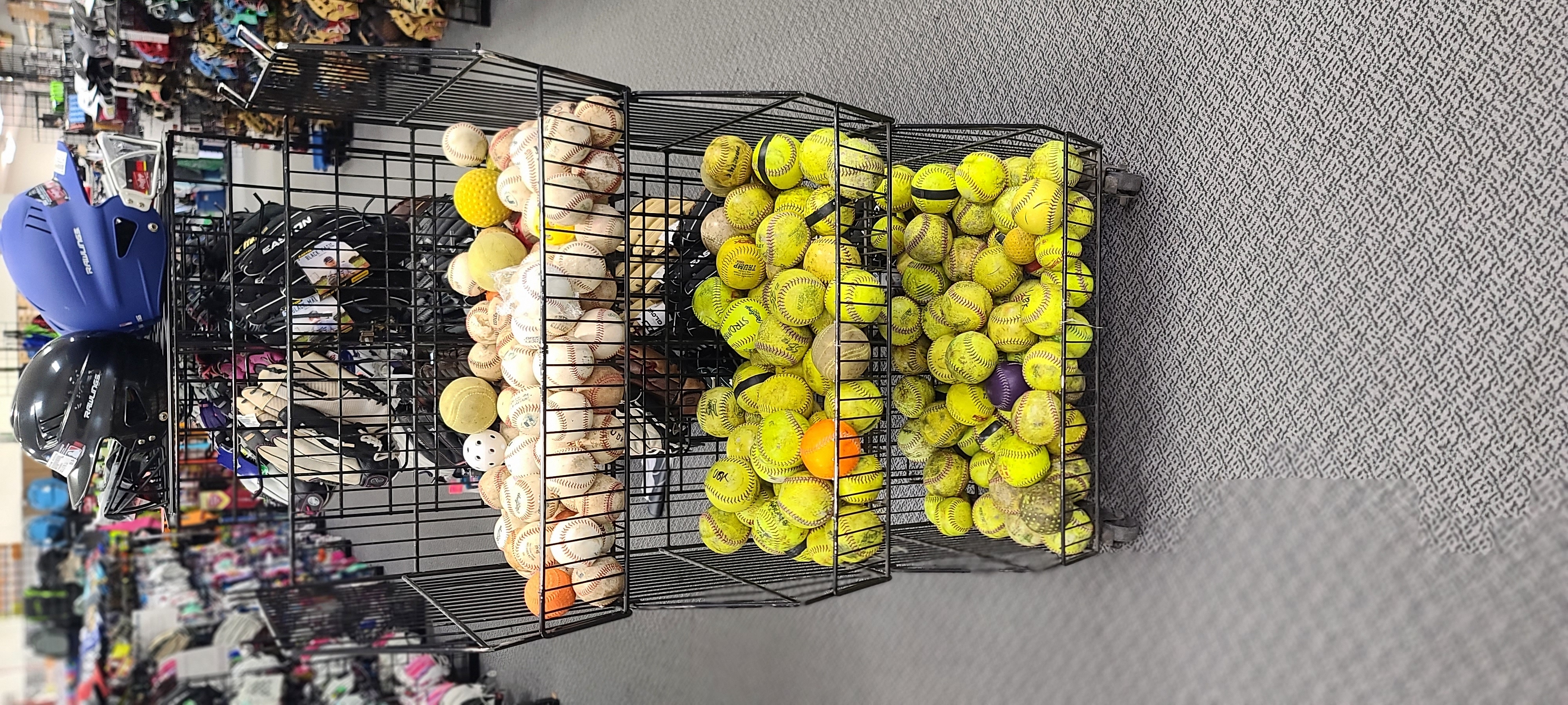 Used sports equipment display