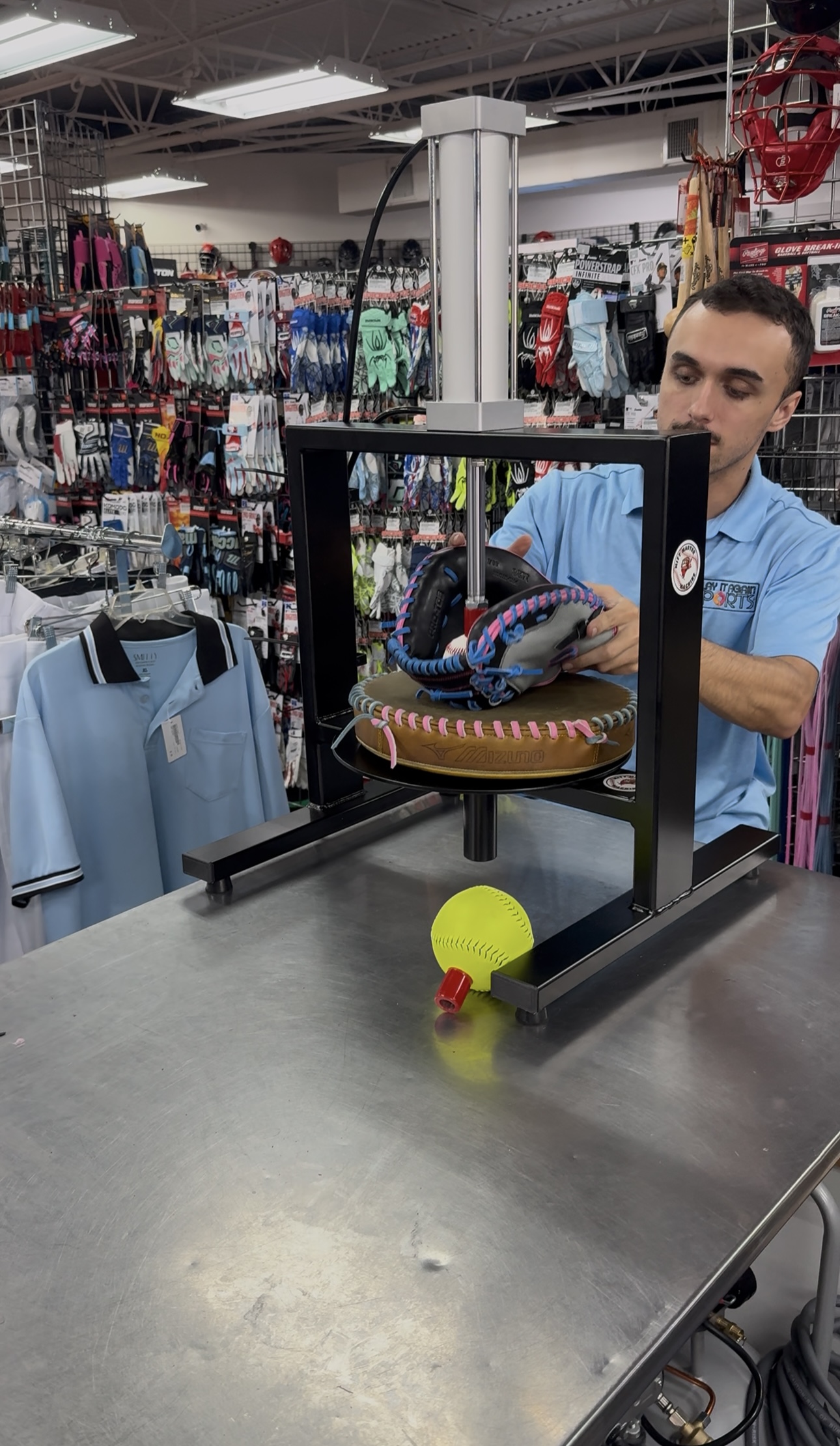 Professional baseball glove break-in service