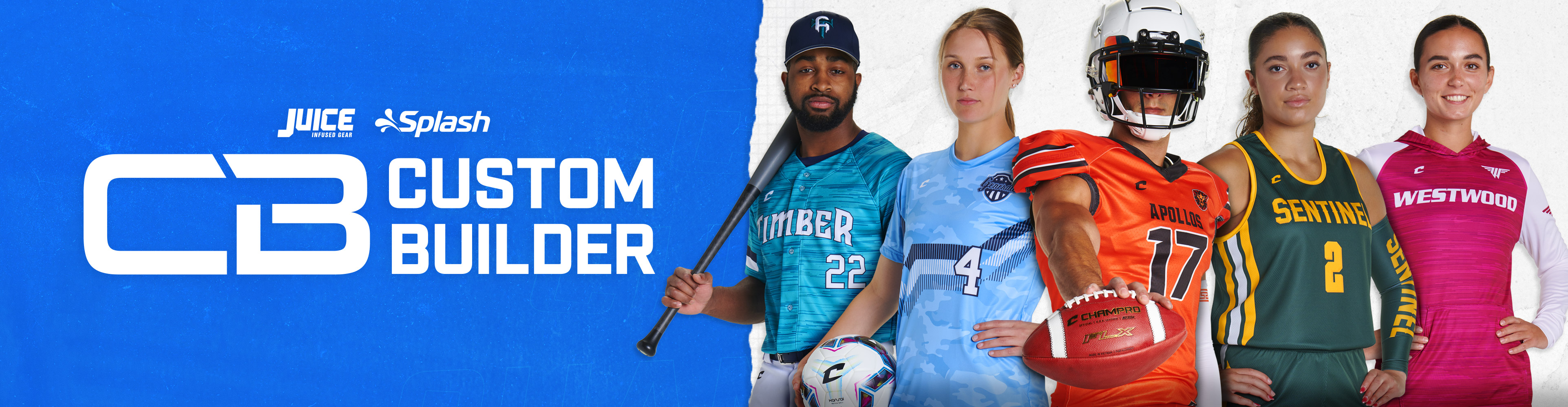 CHAMPRO Custom Builder — custom team uniforms for baseball, soccer, football, basketball, and volleyball