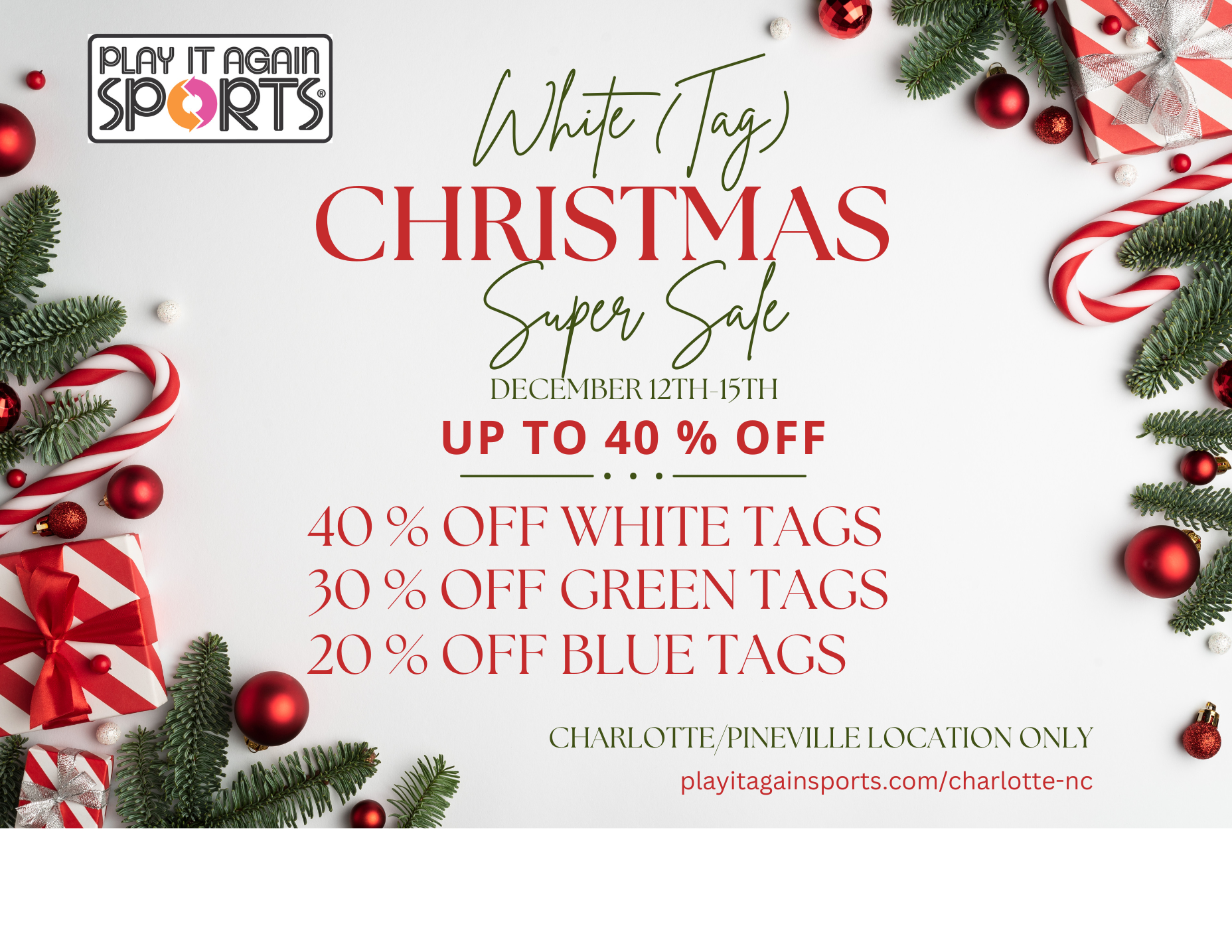 White Tag Christmas Sale!