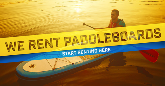 We Rent Standup Paddleboards.