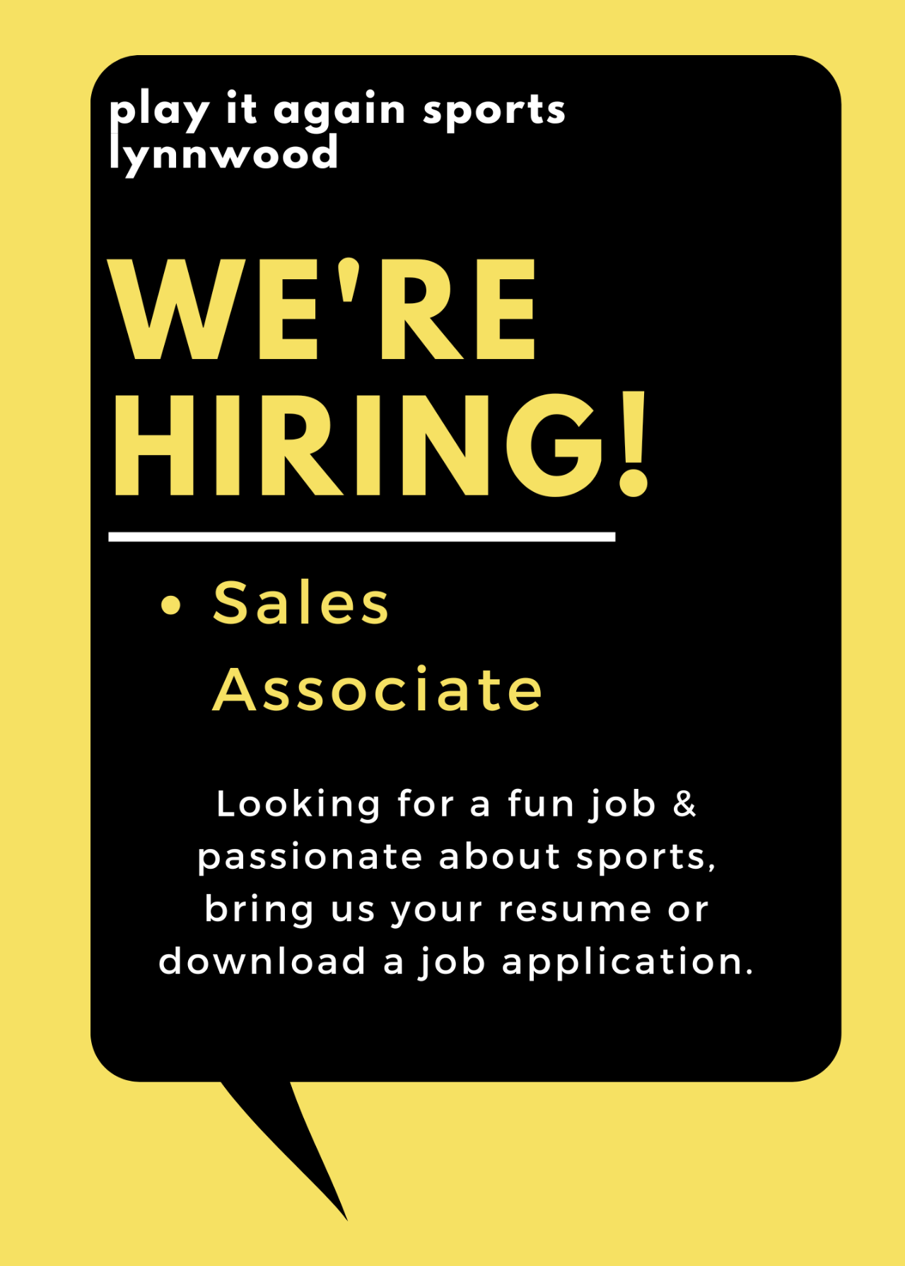 We are Hiring!