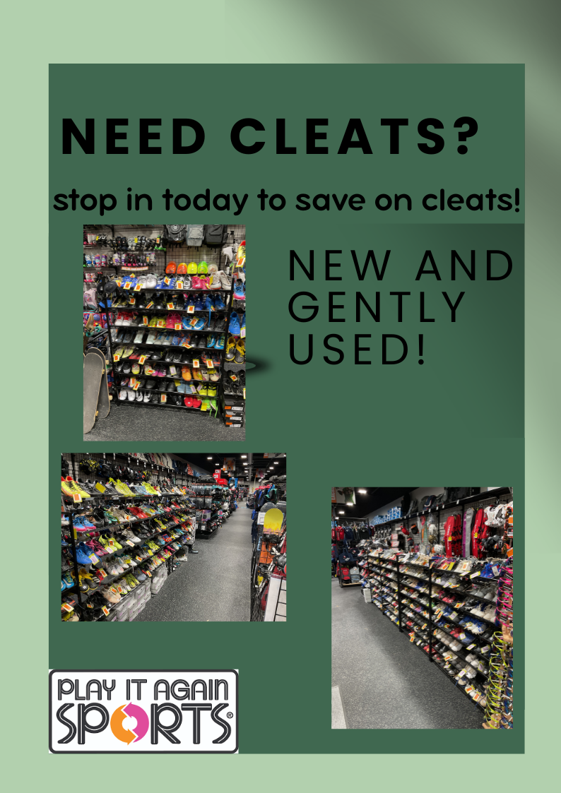 come check out our new and gently used cleats