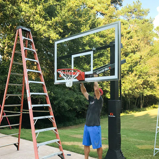 Basketball goal installation services in Springfield MO including in ground hoop setup