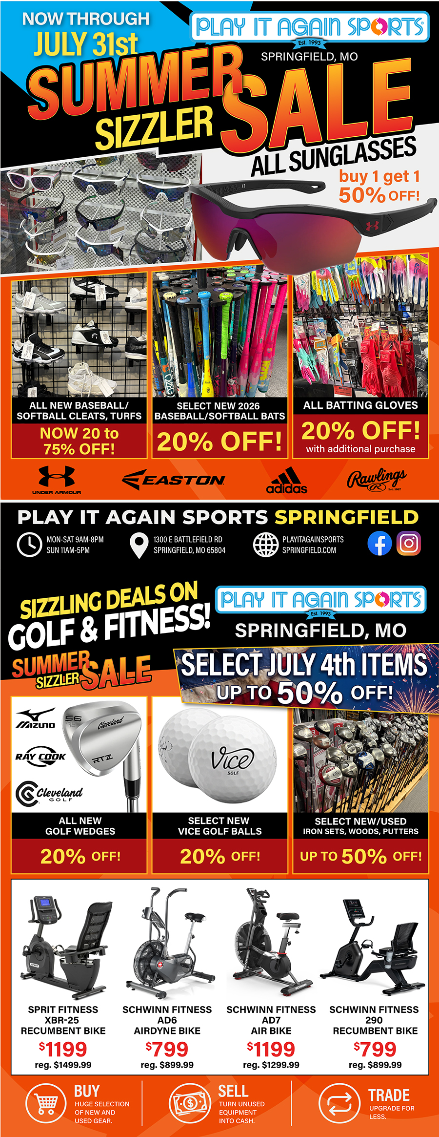 Play It Again Sports Summer Sizzler Sale