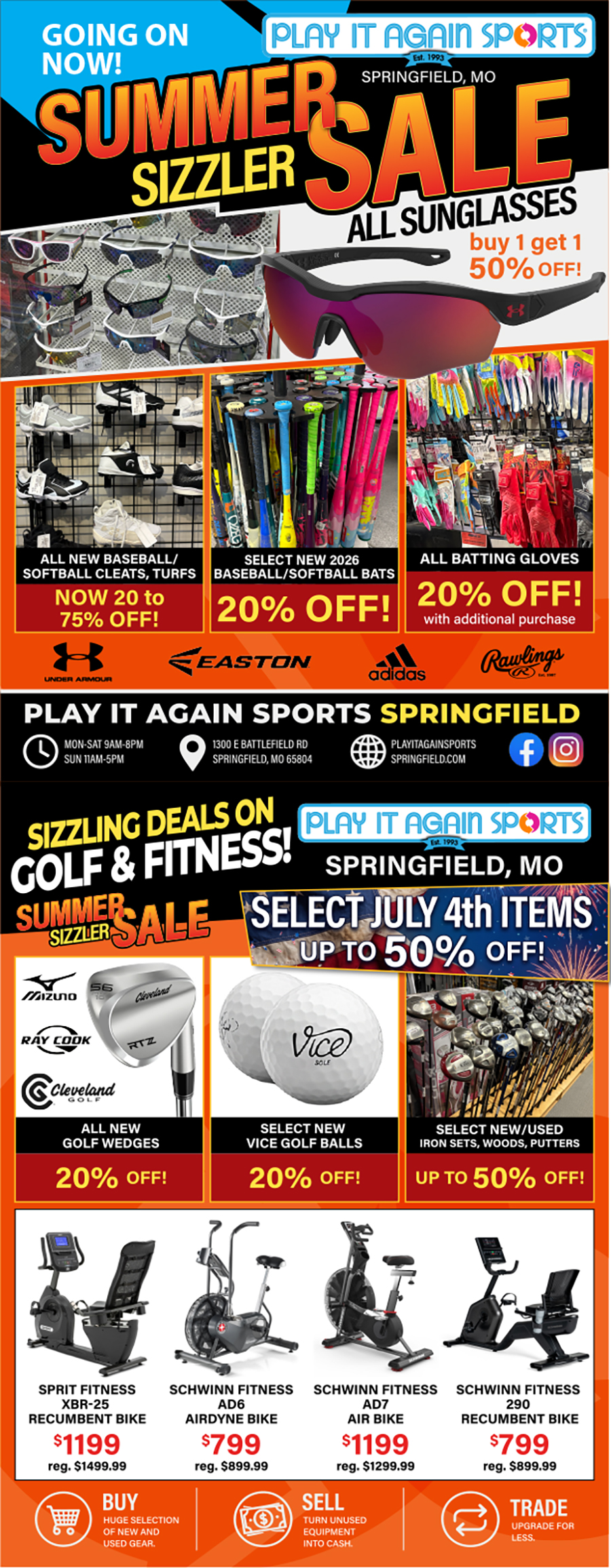 Play It Again Sports Summer Sizzler Sale