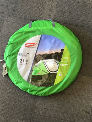 Used Coleman POP-UP EXPANSIBLE 1 & 2 Man Tent Green 2-person
