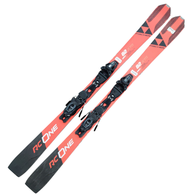 Used Fischer RC ONE 82 XTR Mens Down Hill Ski/Binding Red 159 cm