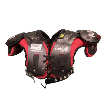 Used Riddell KOMBINE 42-44 18-19 FB Shoulder Pads Black MD