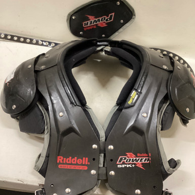 Used Riddell POWER SPK+ FB Shoulder Pads Black LG