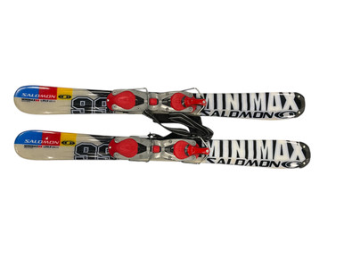 Used Salomon MINIMAX SNOW BLADES Boys DH Ski/Binding Black 99 cm