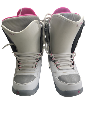 burton coco snowboard boots white gray womens Used Burton COCO BOOTS 7 WMNS Womens Snowboard Boots White Senior 7  11708-S000174802