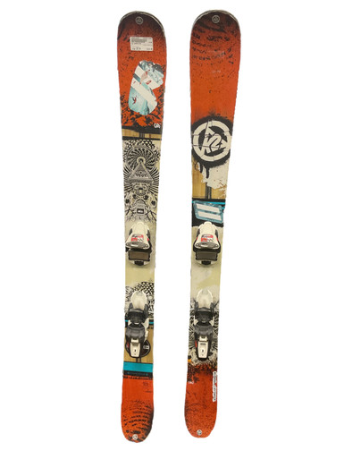 Used K2 SHREDITOR Boys DH Ski/Binding Orange 139 cm