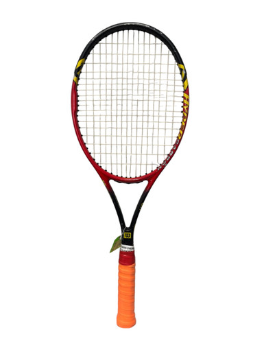 Used Wilson HYPER Carbon PRO STAFF 6.1 Adult Tennis Racquet Red 4