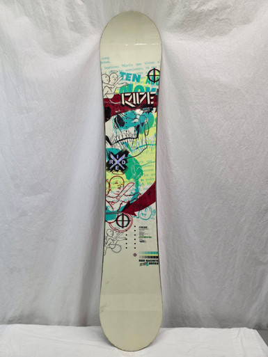 Used Ride MACHETE Mens Snowboard Only White 155 cm