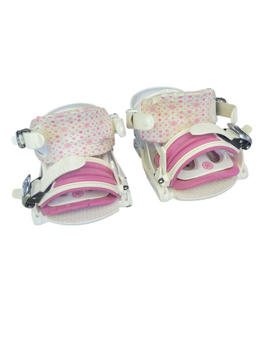 Used Sims LINK BINDINGS Womens Binding Only White S/M