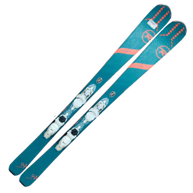 Used Rossignol EXP 84 VAS Womens Down Hill Ski/Binding Royal Blue